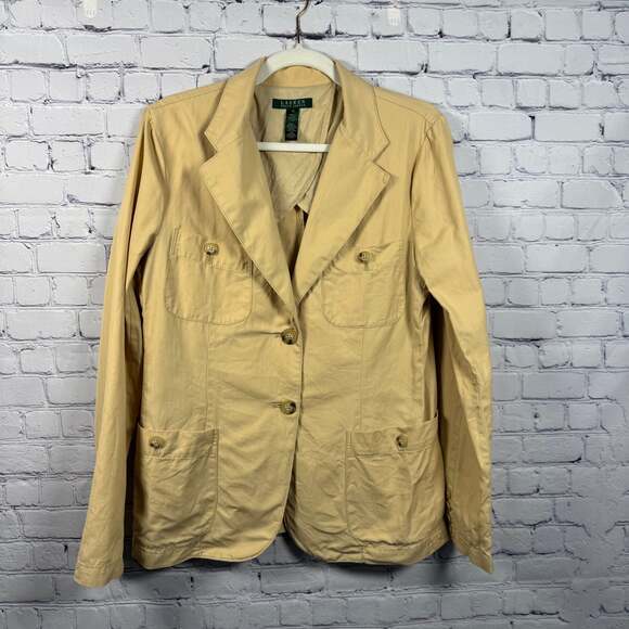 Lauren Ralph Lauren Jackets & Blazers - Lauren Ralph Lauren Khaki Jacket Size 12